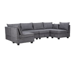 Modern Large U-Shape Modular Sectional Sofa, Convertible Sofa Bed with Reversible Chaise for Living Room, Storage Seat