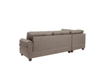 Sofa Mocha Dorris Fabric Cushion Sofa Chaise Ottoman Reversible Couch Pillows