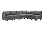 Modern Large U-Shape Modular Sectional Sofa, Convertible Sofa Bed with Reversible Chaise for Living Room, Storage Seat