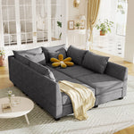 Modern Large U-Shape Modular Sectional Sofa, Convertible Sofa Bed with Reversible Chaise for Living Room, Storage Seat