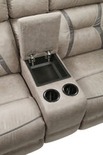 Tyson - Reclining Glider Console - Grey