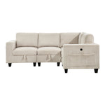 Modern Living Room Sectional Couch Solid Wood Furniture