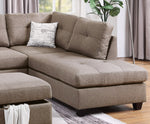 Sofa Mocha Dorris Fabric Cushion Sofa Chaise Ottoman Reversible Couch Pillows