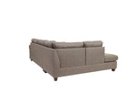 Sofa Mocha Dorris Fabric Cushion Sofa Chaise Ottoman Reversible Couch Pillows