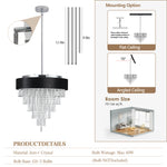 Modern Crystal Chandelier for Living-Room Round Cristal Lamp Luxury Home Decor Light Fixture