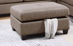 Sofa Mocha Dorris Fabric Cushion Sofa Chaise Ottoman Reversible Couch Pillows