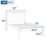 Platform Bed Frame with Headboard, Wood Slat Support, No Box Spring Needed,Twin, Espresso