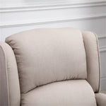 Dark Beige Recliner Chair. Wingback Single Sofa with Vibration Massage, Heat, Push Back