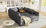 Modern Large U-Shape Modular Sectional Sofa, Convertible Sofa Bed with Reversible Chaise for Living Room, Storage Seat